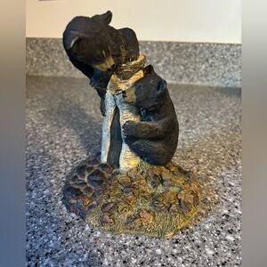 Vintage LivingStone-Bear Figurine with Tree